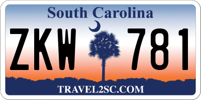 SC license plate ZKW781