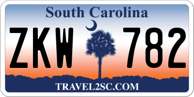 SC license plate ZKW782