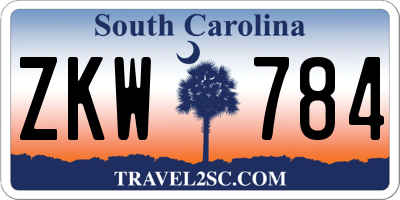 SC license plate ZKW784