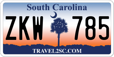 SC license plate ZKW785