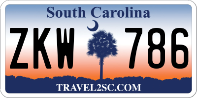 SC license plate ZKW786