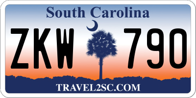 SC license plate ZKW790