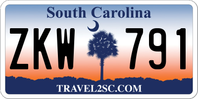 SC license plate ZKW791
