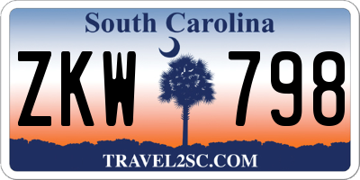 SC license plate ZKW798