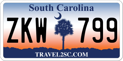 SC license plate ZKW799