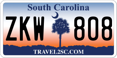 SC license plate ZKW808