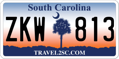 SC license plate ZKW813
