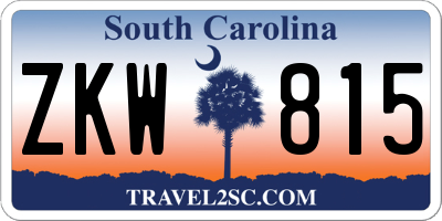 SC license plate ZKW815