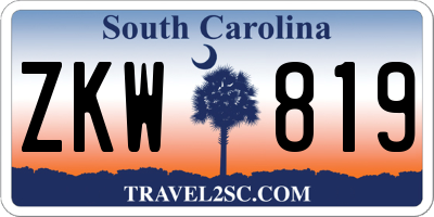 SC license plate ZKW819