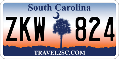 SC license plate ZKW824