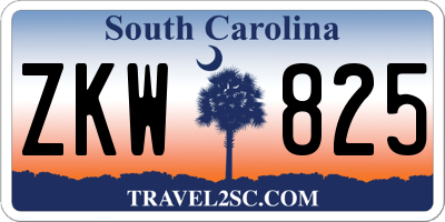 SC license plate ZKW825