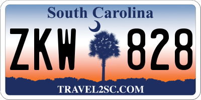 SC license plate ZKW828