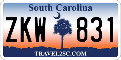 SC license plate ZKW831