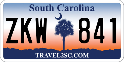 SC license plate ZKW841