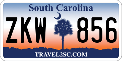 SC license plate ZKW856