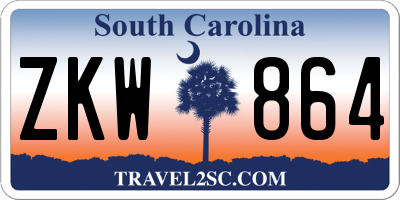 SC license plate ZKW864