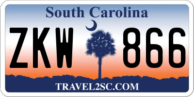 SC license plate ZKW866