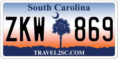 SC license plate ZKW869