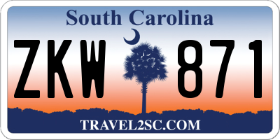 SC license plate ZKW871