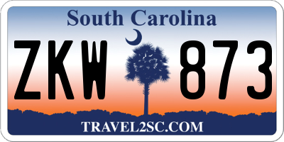 SC license plate ZKW873