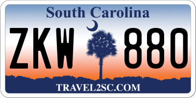 SC license plate ZKW880