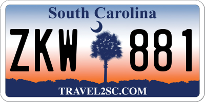 SC license plate ZKW881