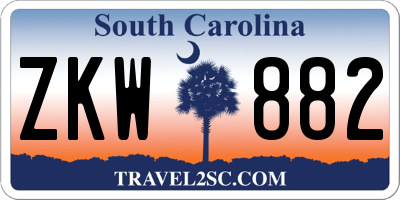 SC license plate ZKW882