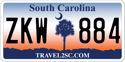 SC license plate ZKW884