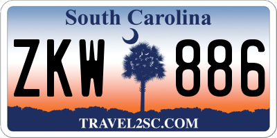 SC license plate ZKW886