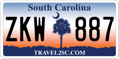 SC license plate ZKW887