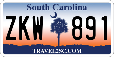 SC license plate ZKW891