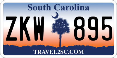SC license plate ZKW895