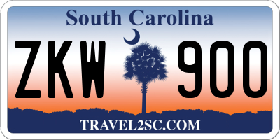 SC license plate ZKW900