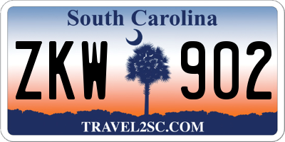 SC license plate ZKW902