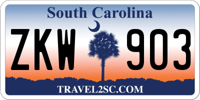 SC license plate ZKW903