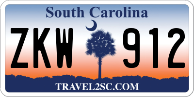 SC license plate ZKW912