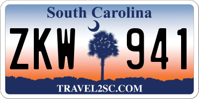 SC license plate ZKW941