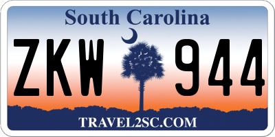 SC license plate ZKW944