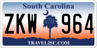 SC license plate ZKW964