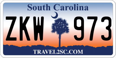 SC license plate ZKW973