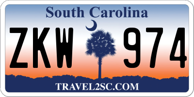 SC license plate ZKW974