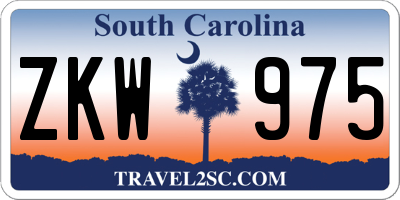 SC license plate ZKW975
