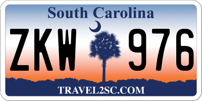 SC license plate ZKW976
