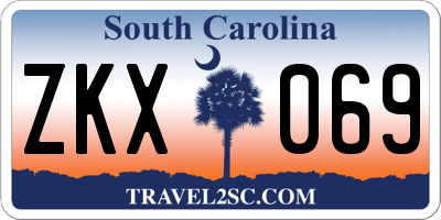 SC license plate ZKX069