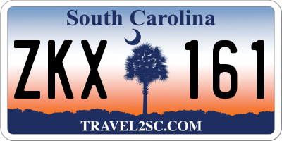 SC license plate ZKX161