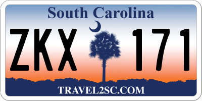 SC license plate ZKX171