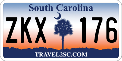SC license plate ZKX176