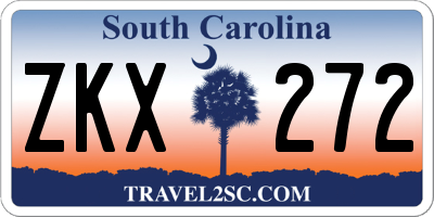 SC license plate ZKX272