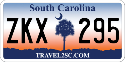 SC license plate ZKX295