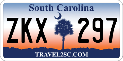 SC license plate ZKX297